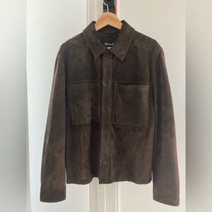 Men’s Madewell 100% Suede Leather Shirt Jacket Size Small